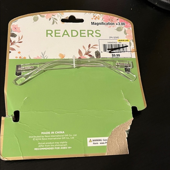 Stylish Clear Glasses +3.0 NEW - Picture 2 of 3